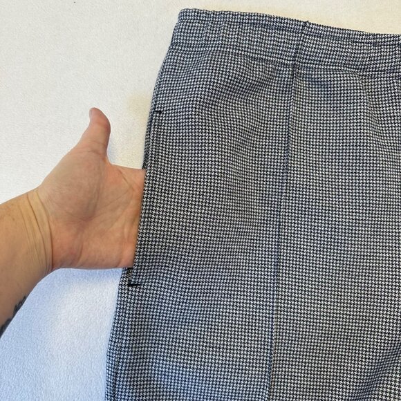 Todd Snyder Mens Houndstooth Track Pant Blue White Ankle Zip Stretch Size Medium - Picture 4 of 16